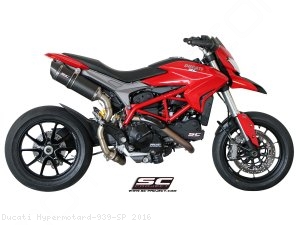 Oval High Mount Exhaust by SC-Project Ducati / Hypermotard 939 SP / 2016